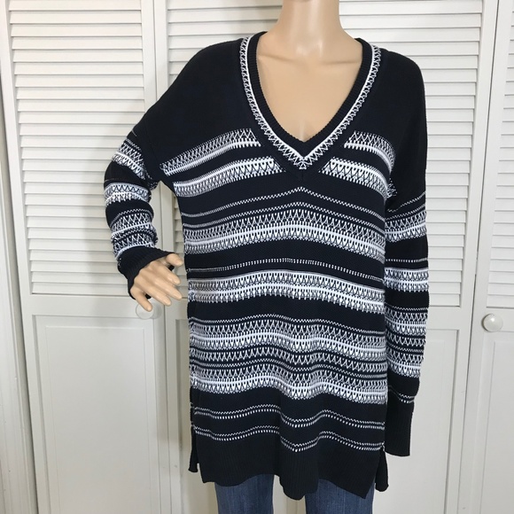 Great Condition Vince Striped Tunic Cotton Sweater Small - Picture 1 of 12